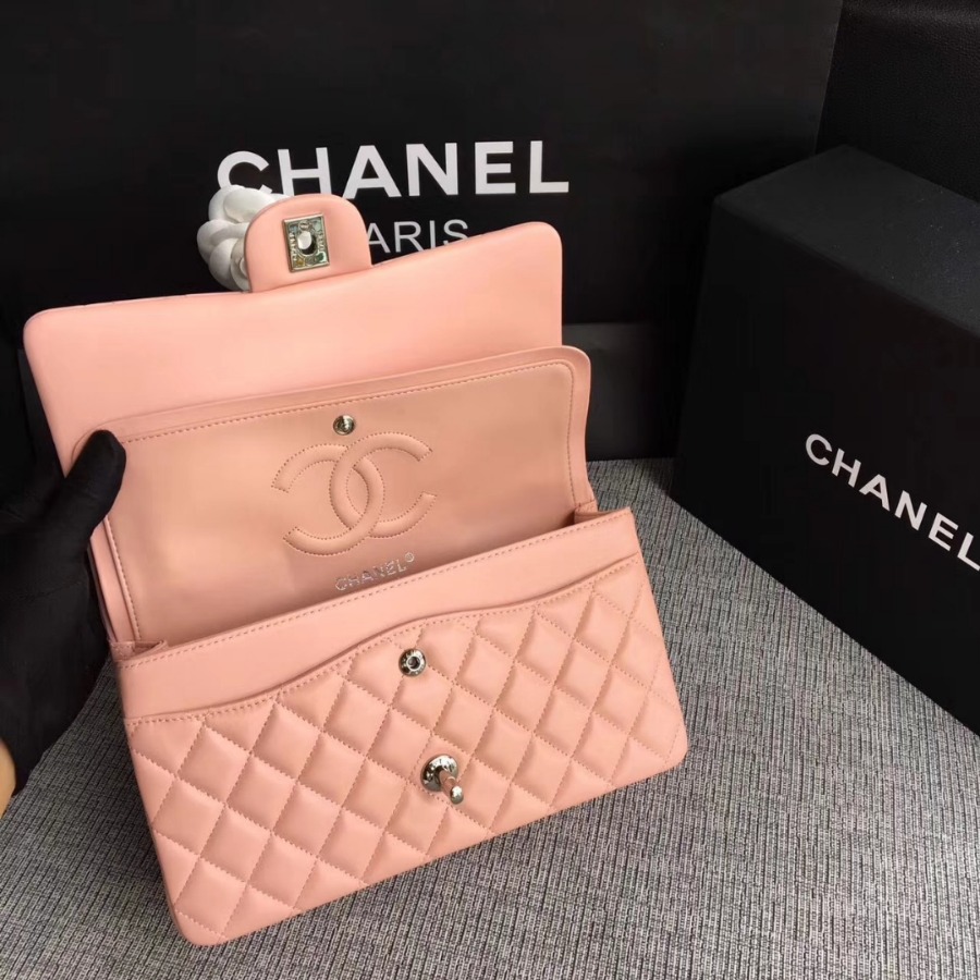 A01112, Chanel Classic Handbag & Cross Body Bag, LAMBSKIN, Original Quality