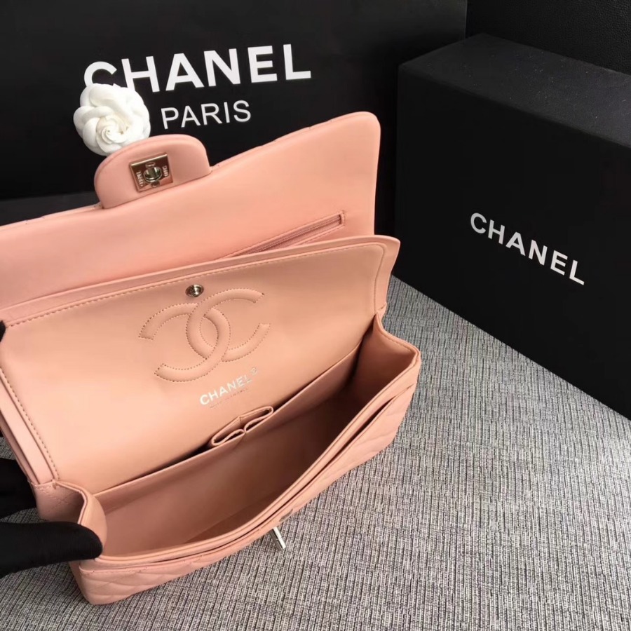 A01112, Chanel Classic Handbag & Cross Body Bag, LAMBSKIN, Original Quality