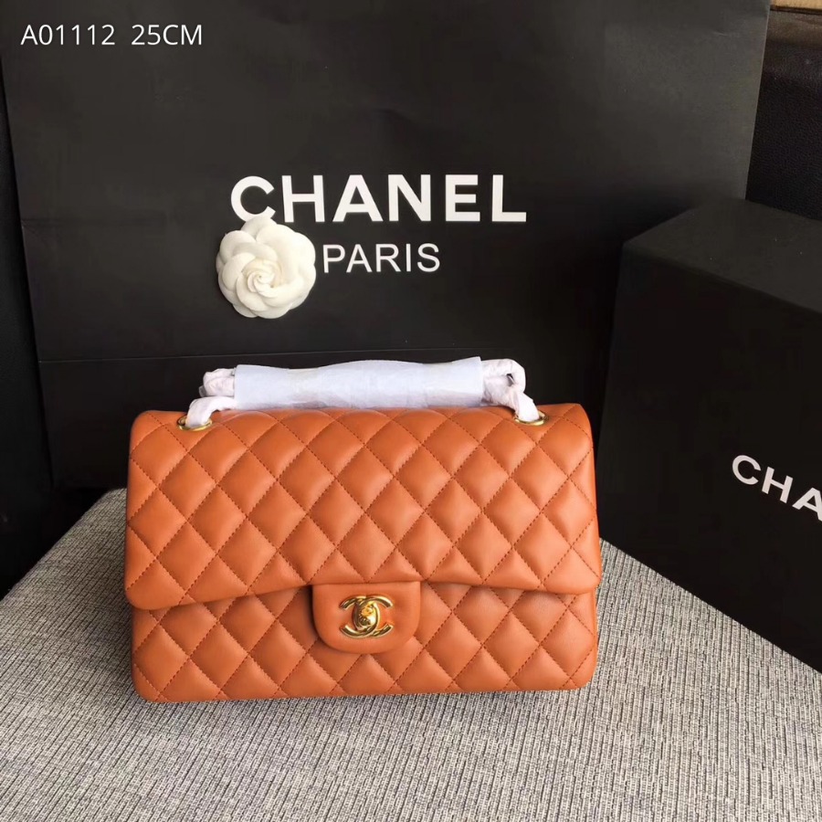 A01112, Chanel Classic Handbag & Cross Body Bag, LAMBSKIN, Original Quality