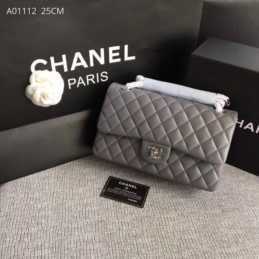 A01112, Chanel Classic Handbag & Cross Body Bag, LAMBSKIN, Original Quality