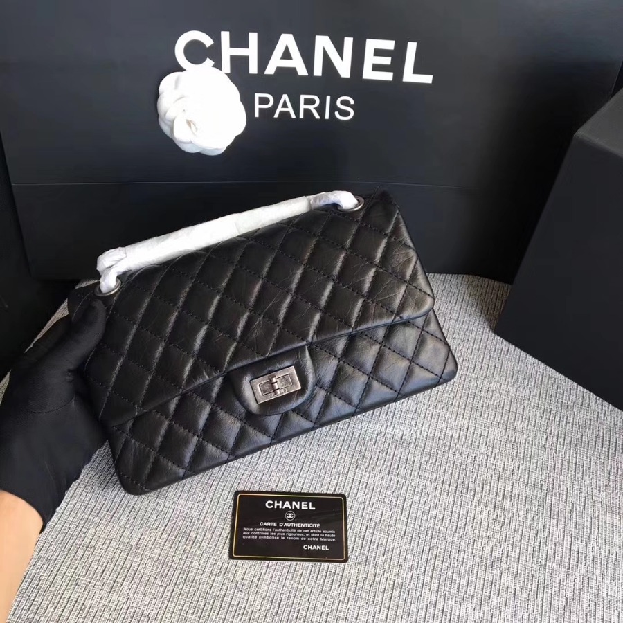 A37586, Chanel Classic Handbag & Cross Body Bag, AGED CALFSKIN, Original Quality