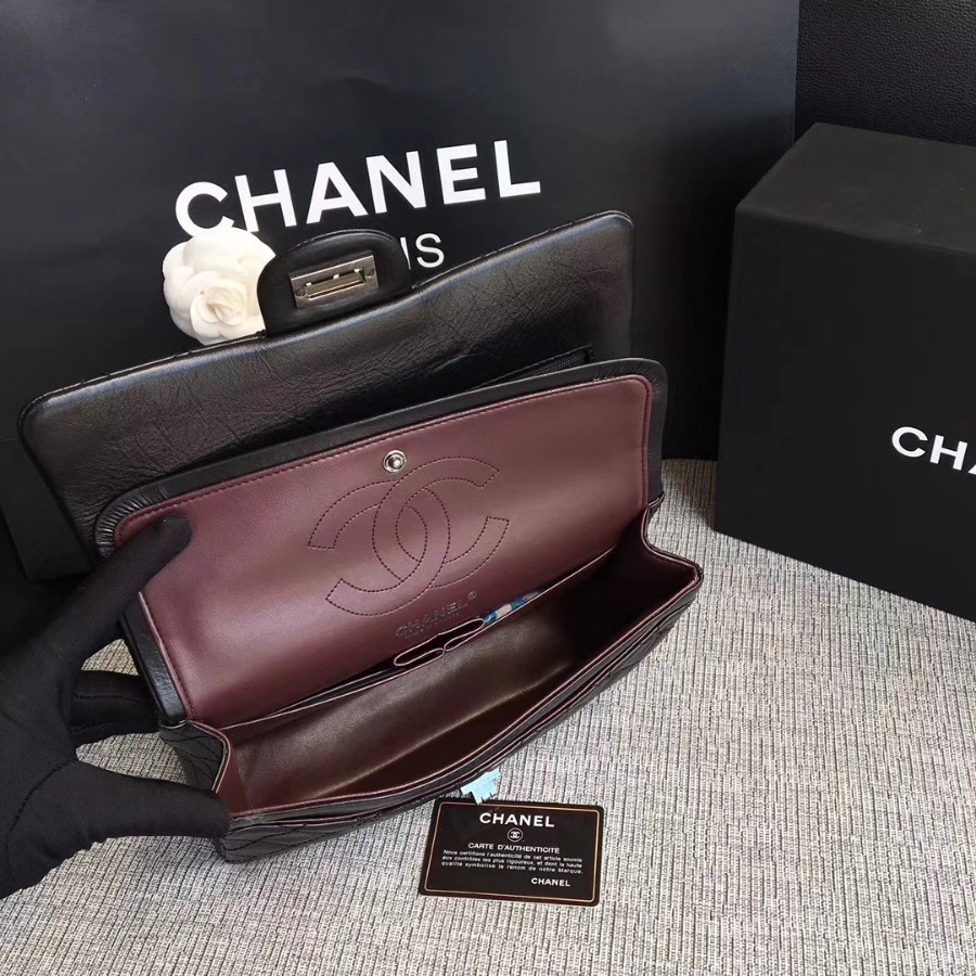 A37586, Chanel Classic Handbag & Cross Body Bag, AGED CALFSKIN, Original Quality