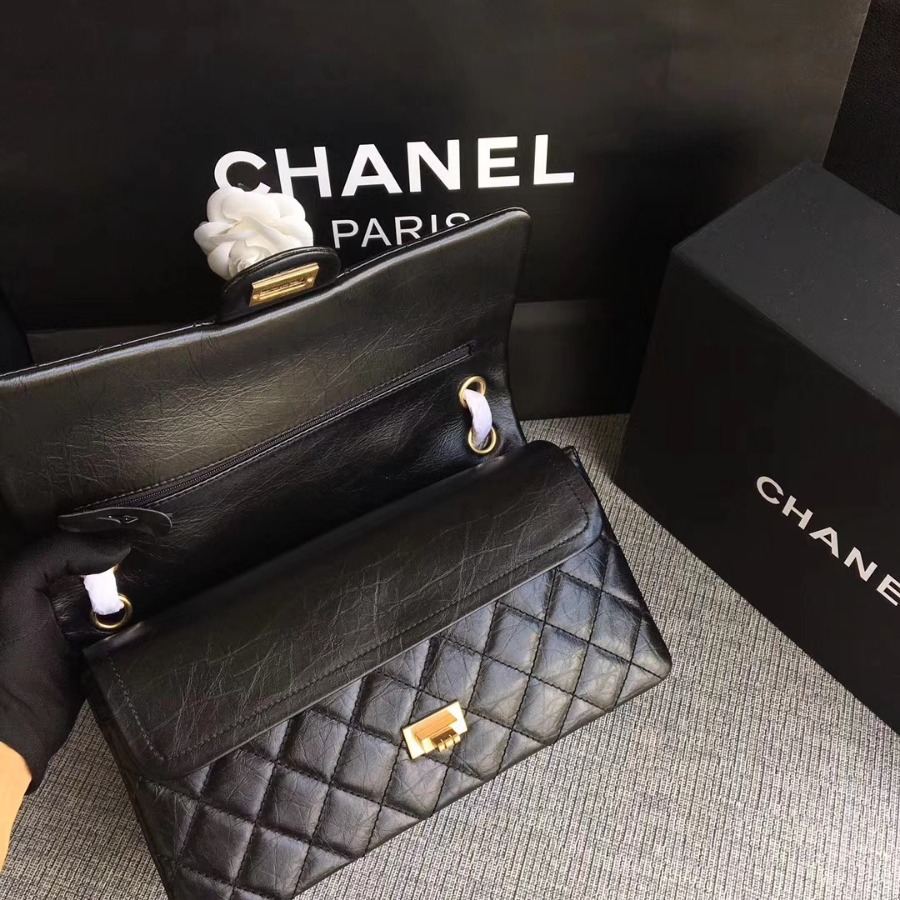 A37587, Chanel Classic Handbag & Cross Body Bag, AGED CALFSKIN, Original Quality