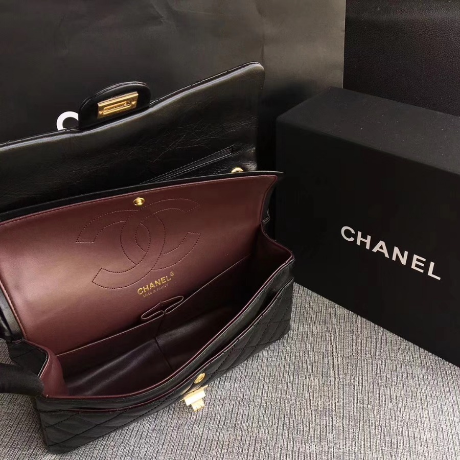 A37587, Chanel Classic Handbag & Cross Body Bag, AGED CALFSKIN, Original Quality