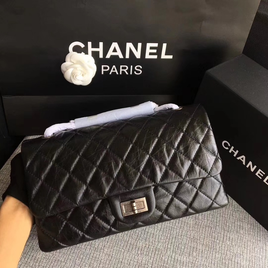 A37590, Chanel Classic Handbag & Cross Body Bag, AGED CALFSKIN, Original Quality