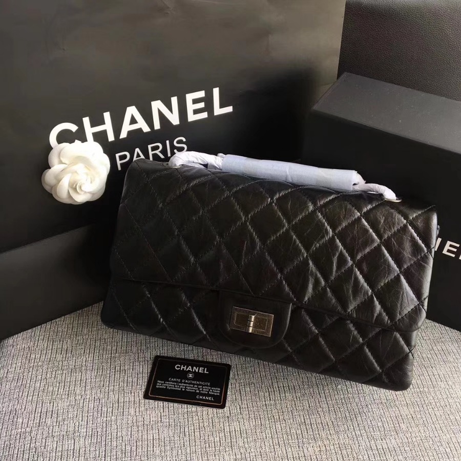 A37590, Chanel Classic Handbag & Cross Body Bag, AGED CALFSKIN, Original Quality