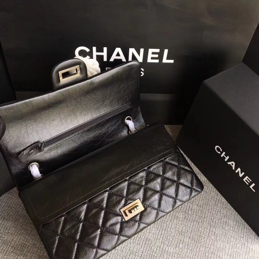 A37590, Chanel Classic Handbag & Cross Body Bag, AGED CALFSKIN, Original Quality