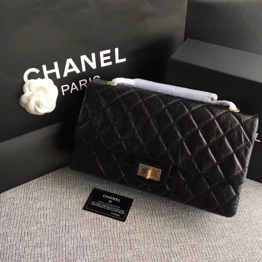 A37590, Chanel Classic Handbag & Cross Body Bag, AGED CALFSKIN, Original Quality