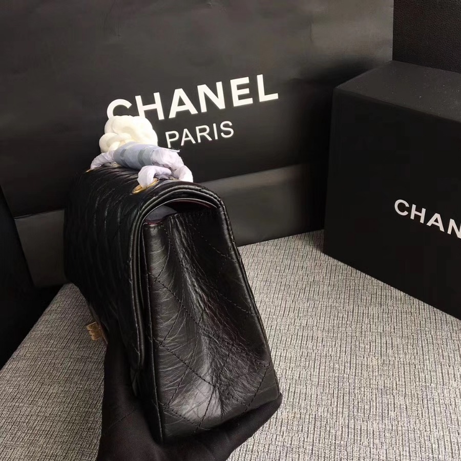 A37590, Chanel Classic Handbag & Cross Body Bag, AGED CALFSKIN, Original Quality