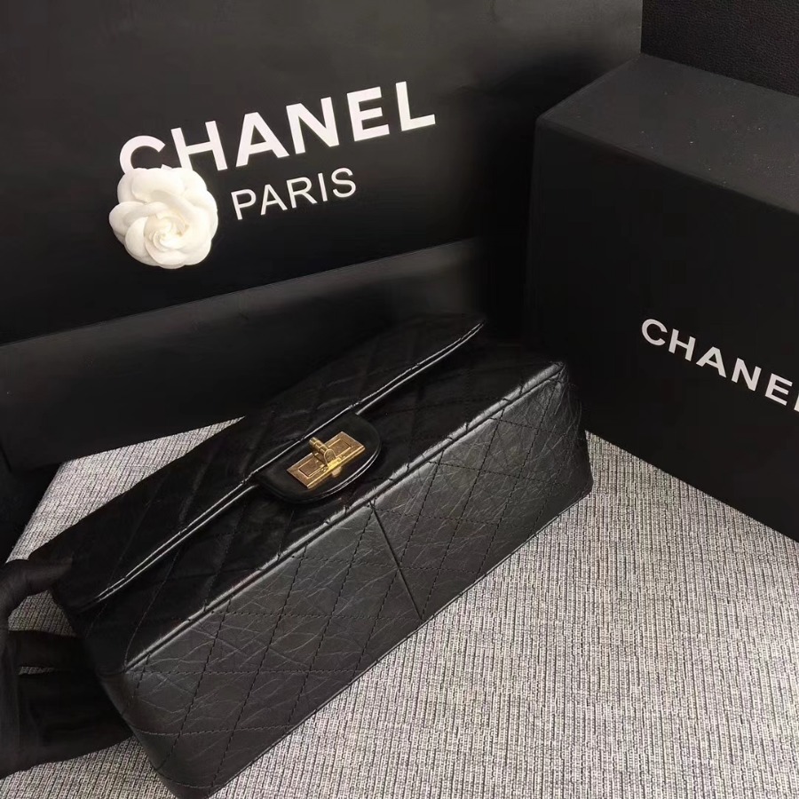 A37590, Chanel Classic Handbag & Cross Body Bag, AGED CALFSKIN, Original Quality