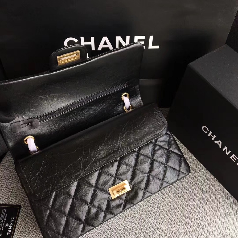 A37590, Chanel Classic Handbag & Cross Body Bag, AGED CALFSKIN, Original Quality