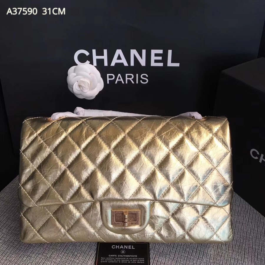 A37590, Chanel Classic Handbag & Cross Body Bag, AGED CALFSKIN, Original Quality