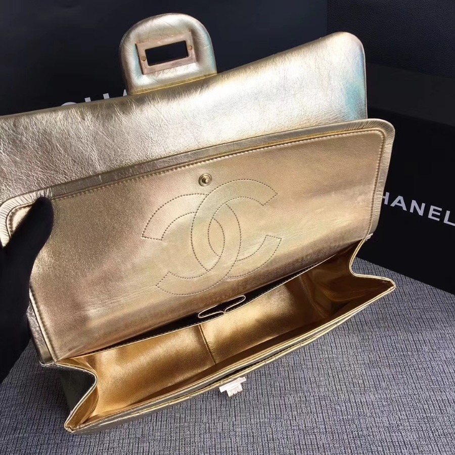 A37590, Chanel Classic Handbag & Cross Body Bag, AGED CALFSKIN, Original Quality