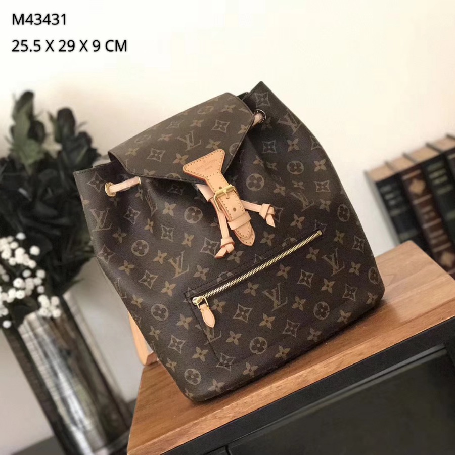 M43431, LOUIS VUITTON LV BACKPACK, MONTSOURIS Monogram coated canvas