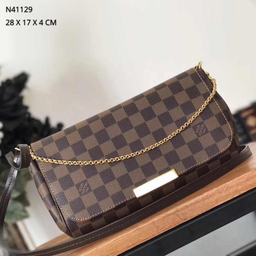 N41129, LOUIS VUITTON LV, FAVORITE MM CLUTSHES & EVEING, CROSS BODY BAGS