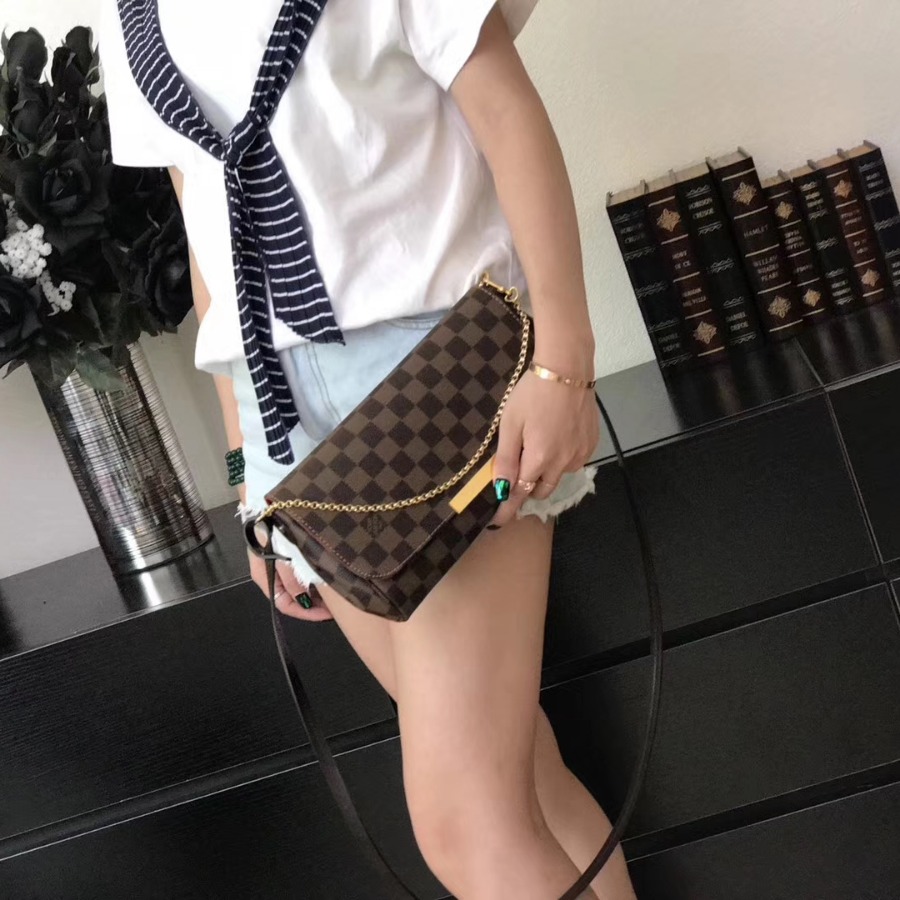 N41129, LOUIS VUITTON LV, FAVORITE MM CLUTSHES & EVEING, CROSS BODY BAGS
