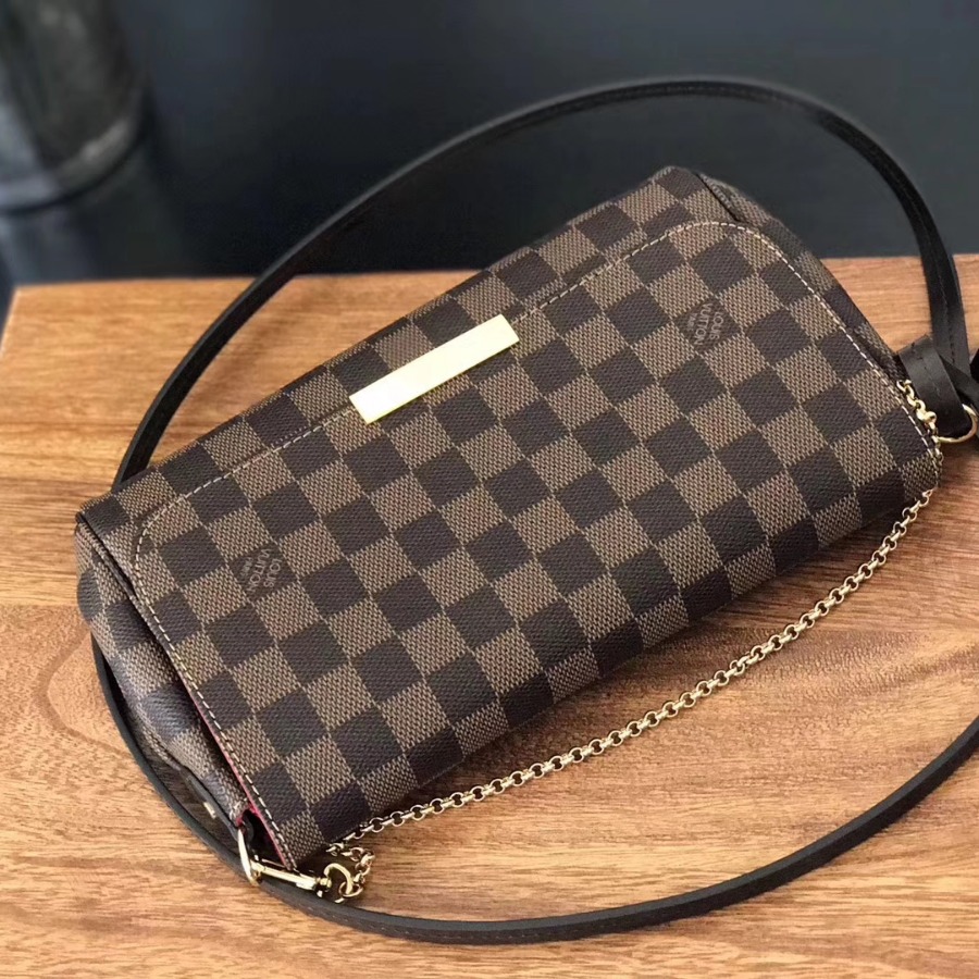 N41129, LOUIS VUITTON LV, FAVORITE MM CLUTSHES & EVEING, CROSS BODY BAGS