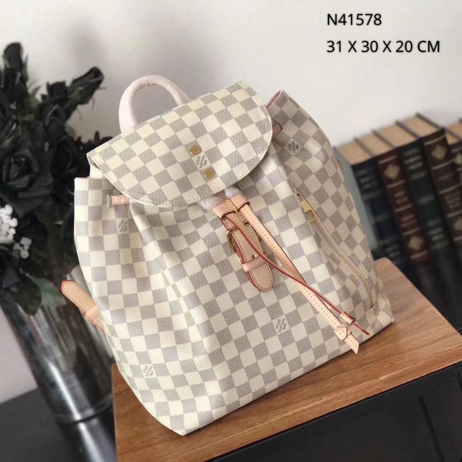 N41578, LOUIS VUITTON LV, SPERONE Damier Azur canvas Backpacks