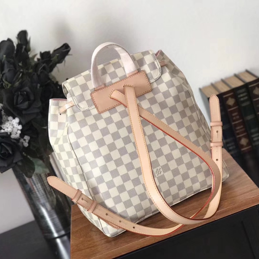 N41578, LOUIS VUITTON LV, SPERONE Damier Azur canvas Backpacks