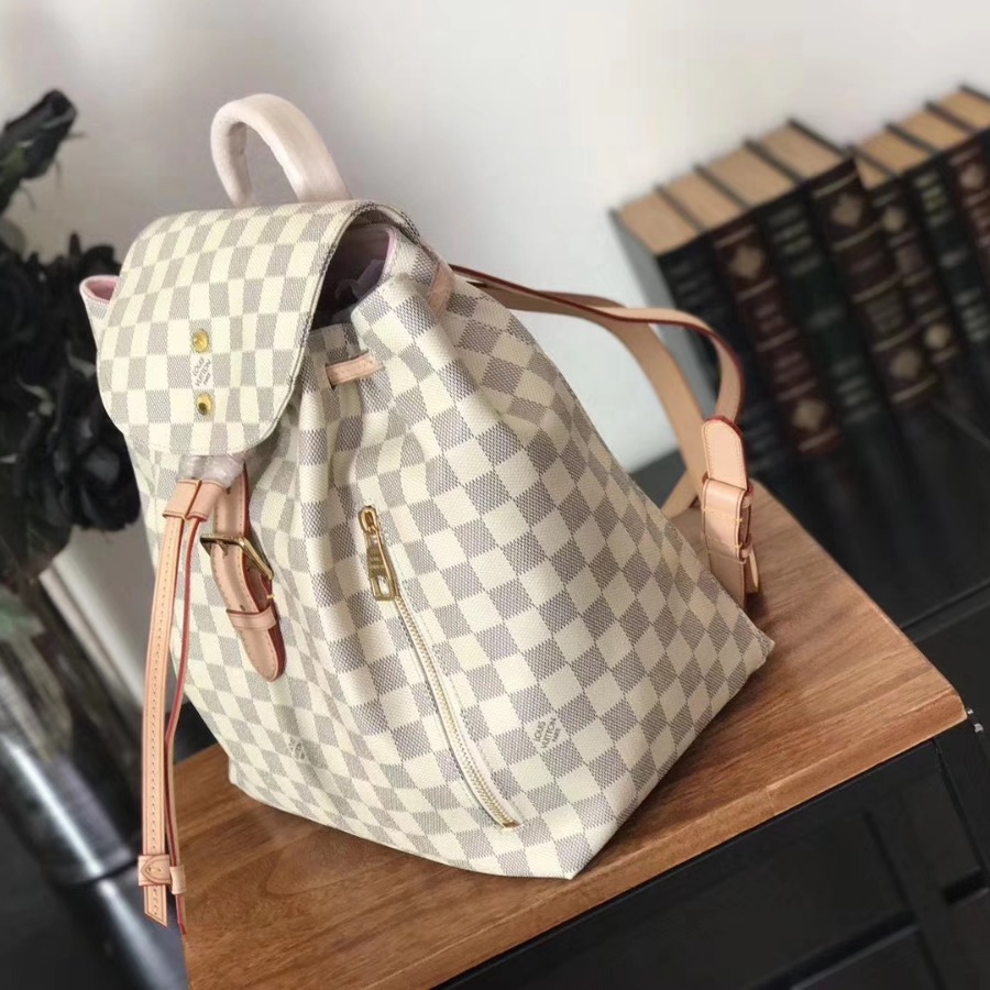 N41578, LOUIS VUITTON LV, SPERONE Damier Azur canvas Backpacks