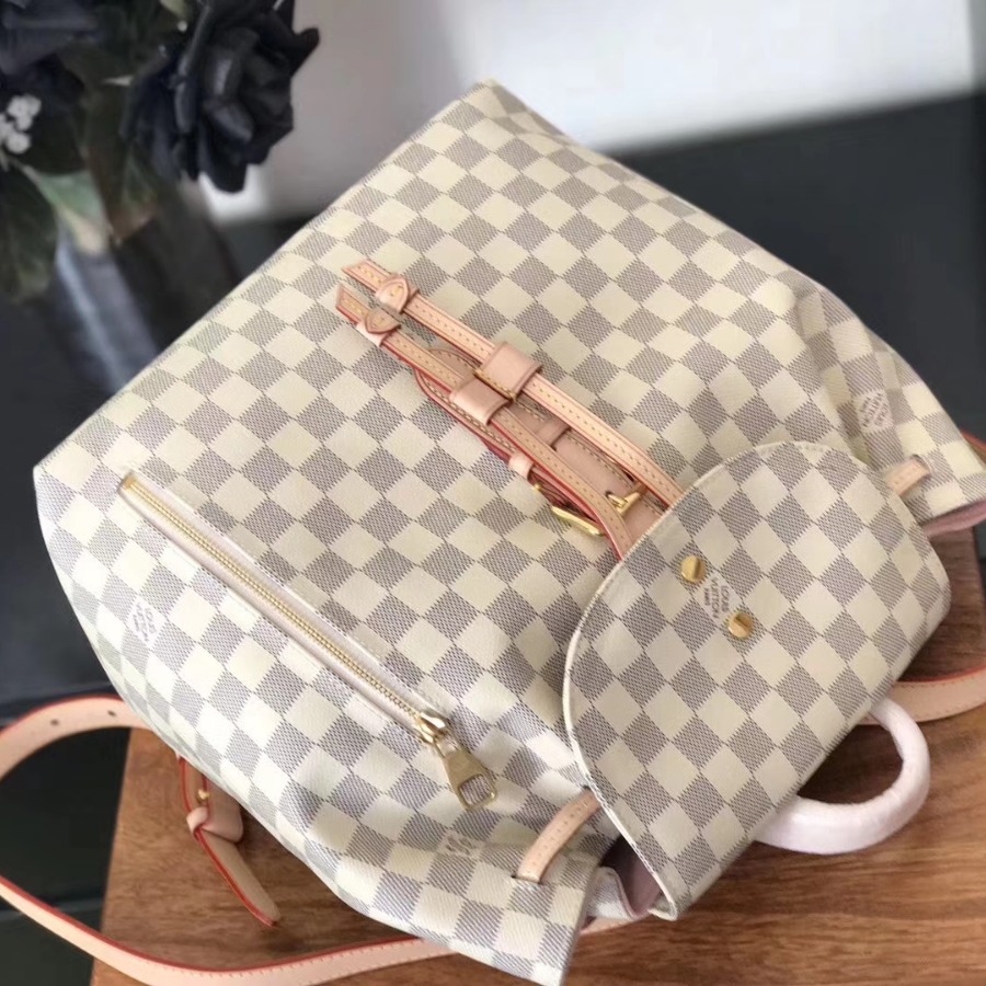 N41578, LOUIS VUITTON LV, SPERONE Damier Azur canvas Backpacks