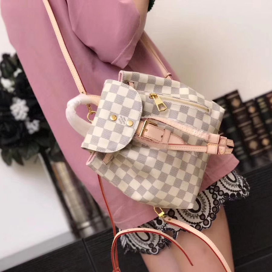 N44026, LOUIS VUITTON LV, SPERONE BB Damier Azur canvas Backpacks