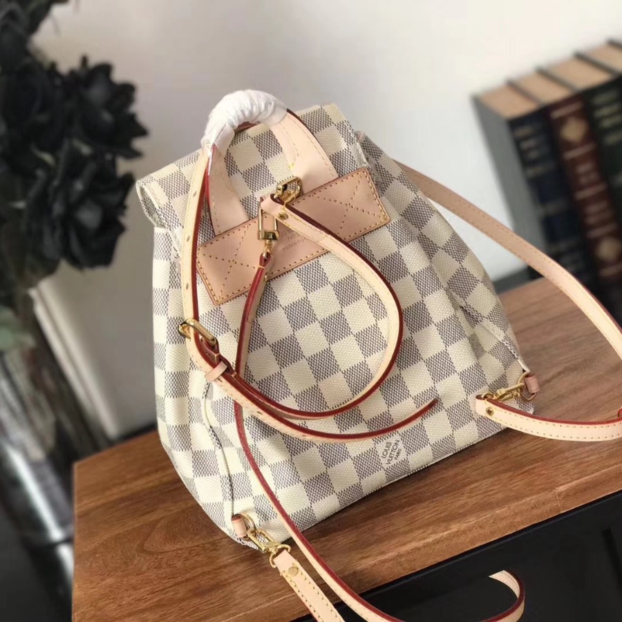 N44026, LOUIS VUITTON LV, SPERONE BB Damier Azur canvas Backpacks