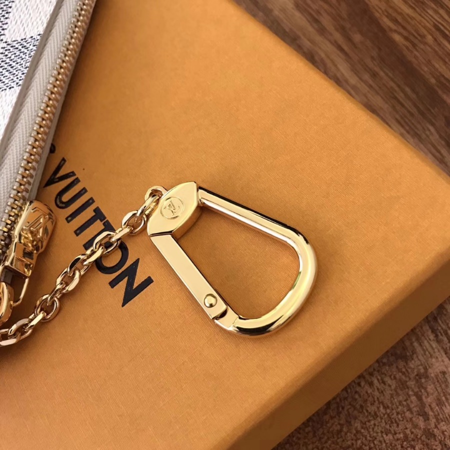 N62659, LOUIS VUITTON LV, KEY POUCH Damier Azur Canvas