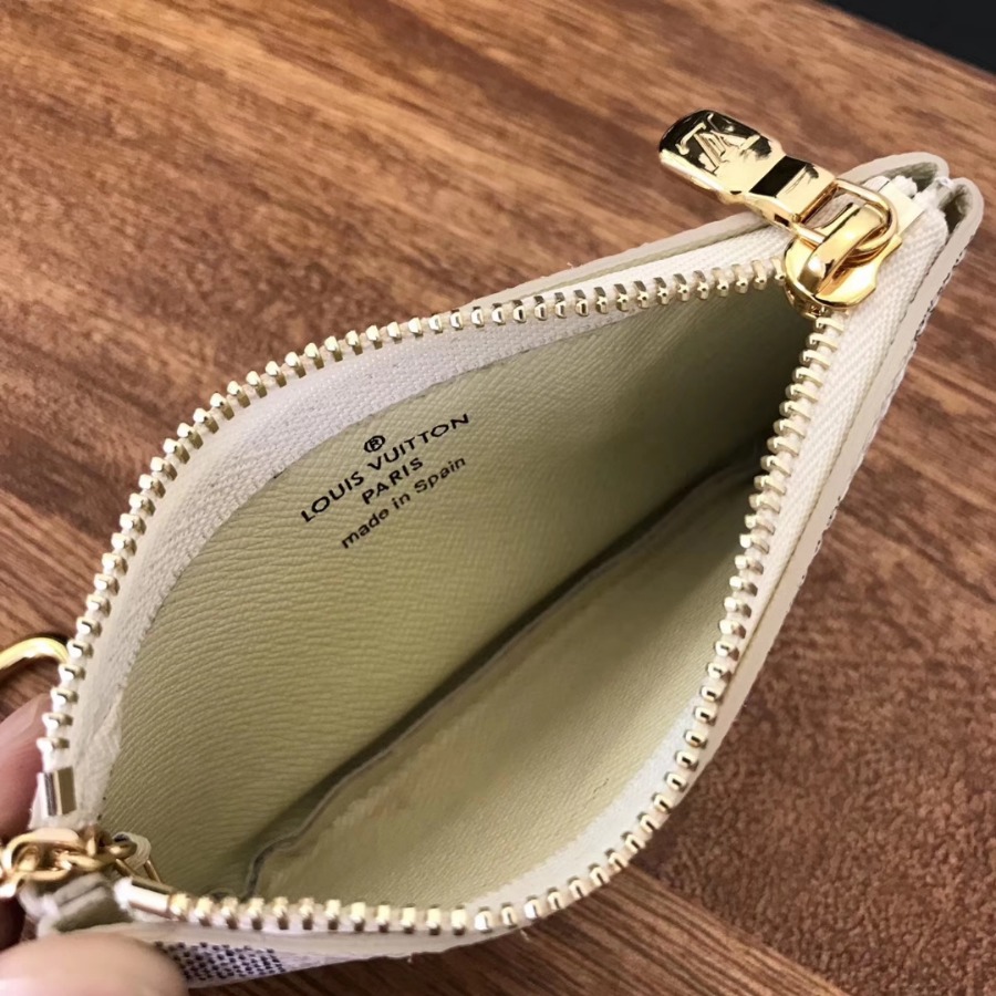 N62659, LOUIS VUITTON LV, KEY POUCH Damier Azur Canvas