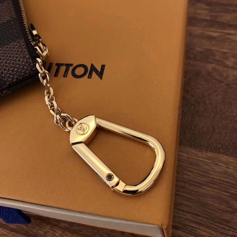 N62658, LOUIS VUITTON LV, KEY POUCH Damier Ebene Canvas
