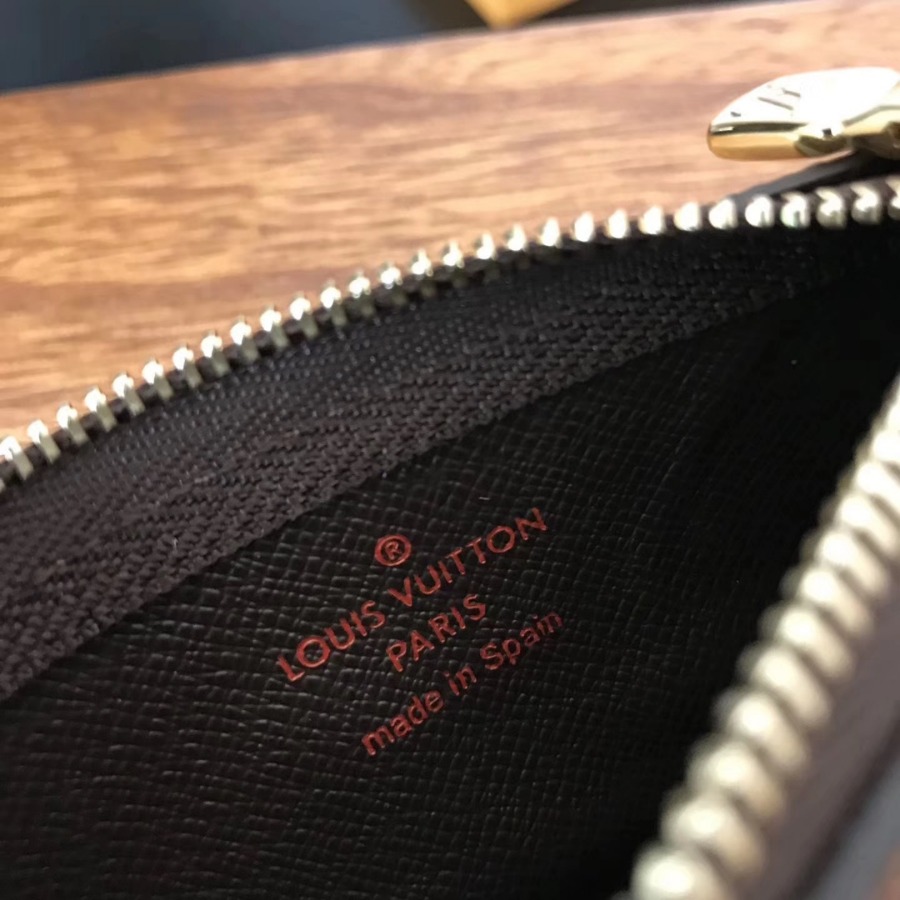 N62658, LOUIS VUITTON LV, KEY POUCH Damier Ebene Canvas