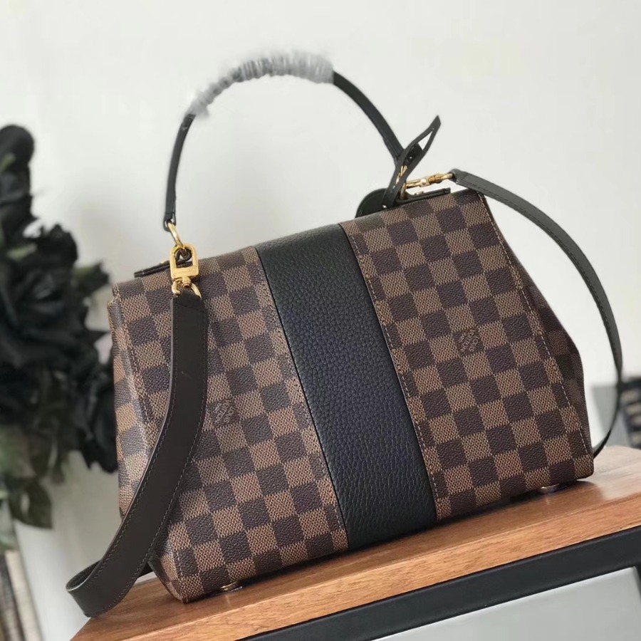 N64416 BLACK, LOUIS VUITTON LV, Bond Street Mahina Leather Handbag
