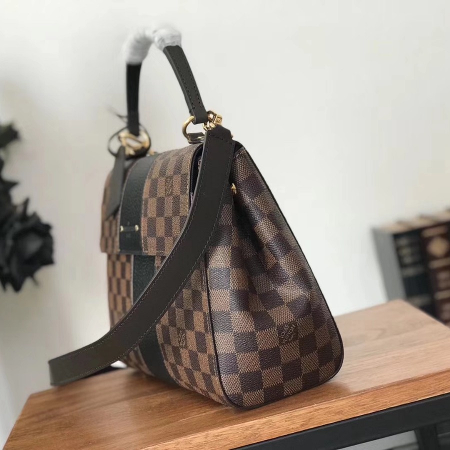 N64416 BLACK, LOUIS VUITTON LV, Bond Street Mahina Leather Handbag