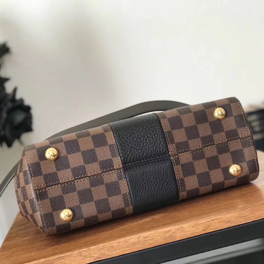 N64416 BLACK, LOUIS VUITTON LV, Bond Street Mahina Leather Handbag