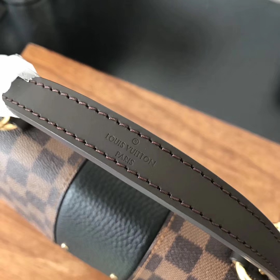 N64416 BLACK, LOUIS VUITTON LV, Bond Street Mahina Leather Handbag