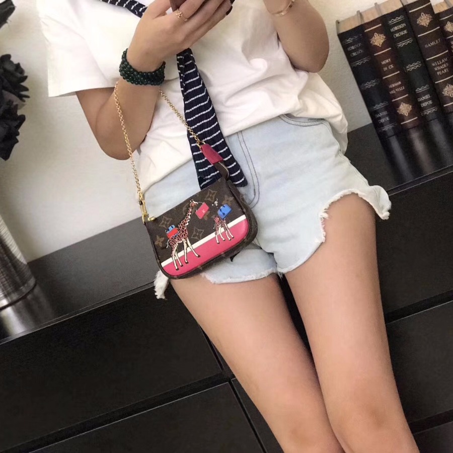M62087, LOUIS VUITTON LV MINI POCHETTE ACCESSOIRES, Monogram Canvas