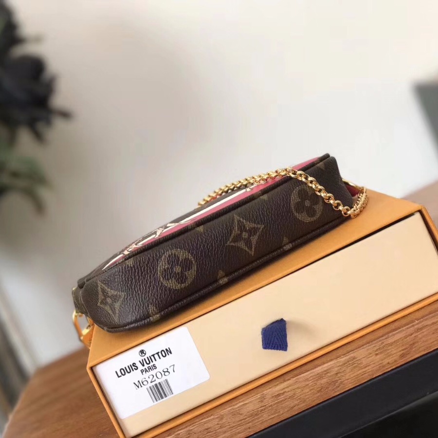 M62087, LOUIS VUITTON LV MINI POCHETTE ACCESSOIRES, Monogram Canvas
