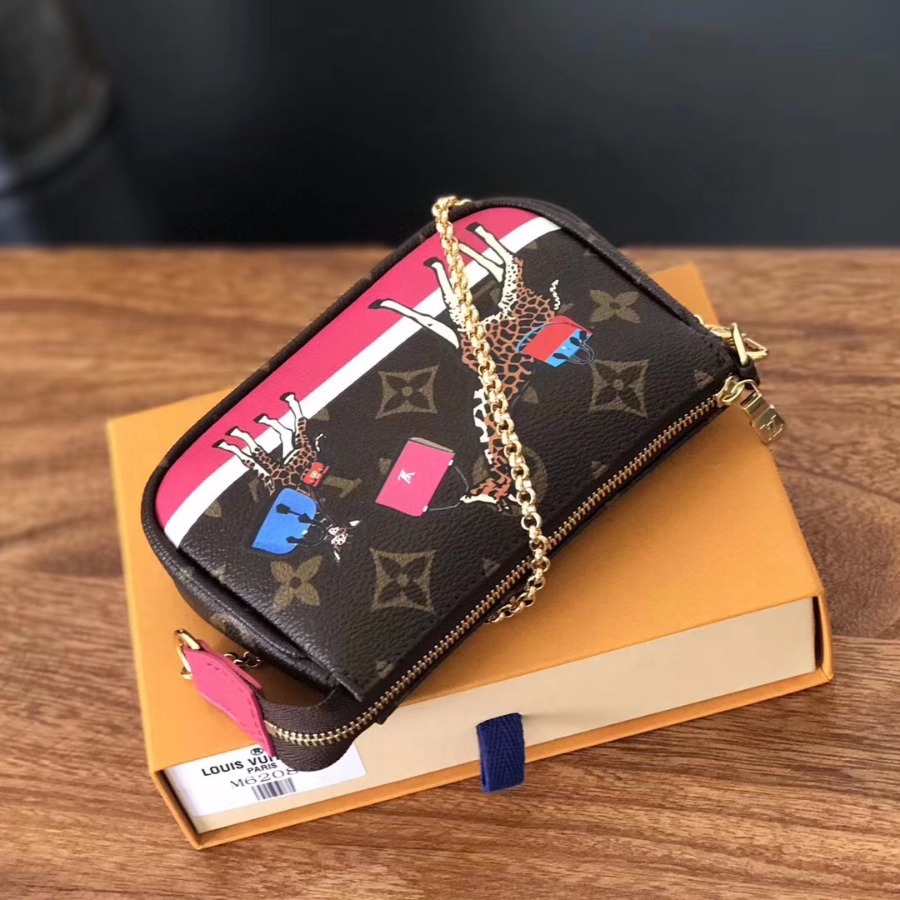M62087, LOUIS VUITTON LV MINI POCHETTE ACCESSOIRES, Monogram Canvas