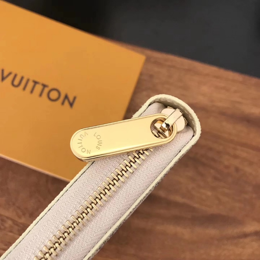 N41660, Louis Vuitton LV, ZIPPY WALLET, Damier Azur Canvas