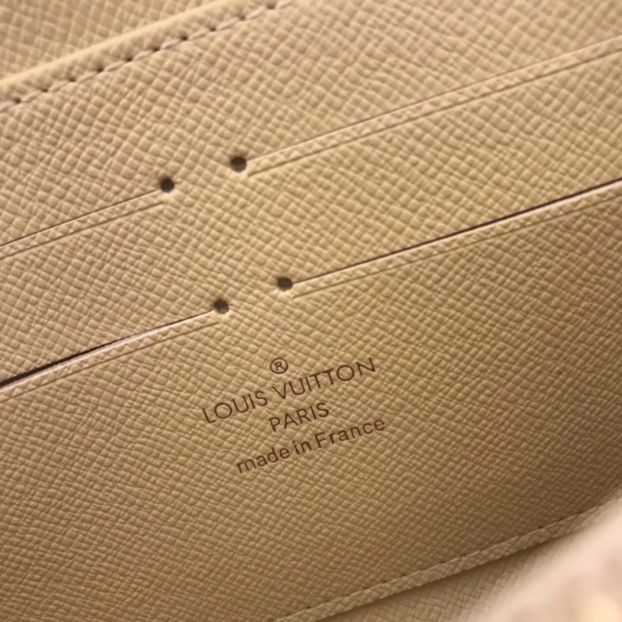N41660, Louis Vuitton LV, ZIPPY WALLET, Damier Azur Canvas
