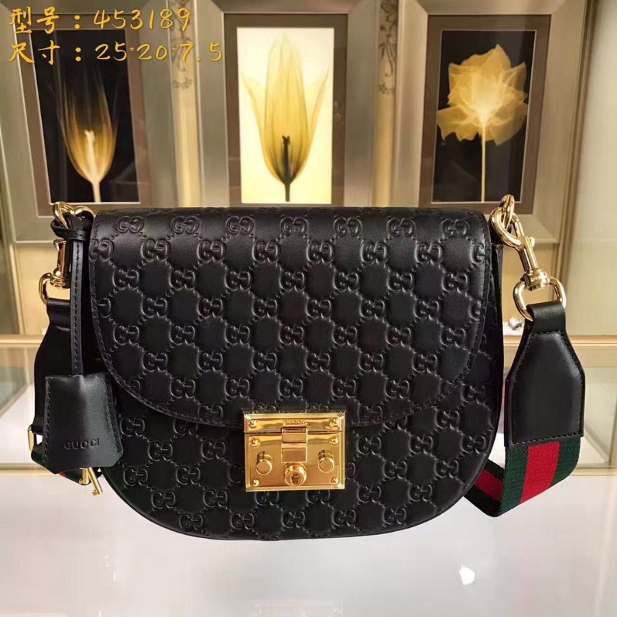 Gucci Padlock Gucci Signature leather shoulder bag, 453189 