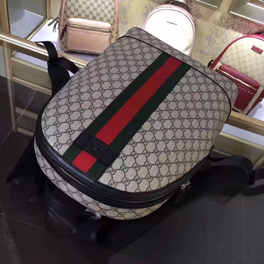 Gucci GG Supreme backpack with Web, 443805 
