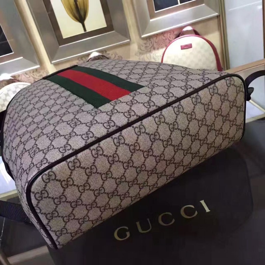 Gucci GG Supreme backpack with Web, 443805 