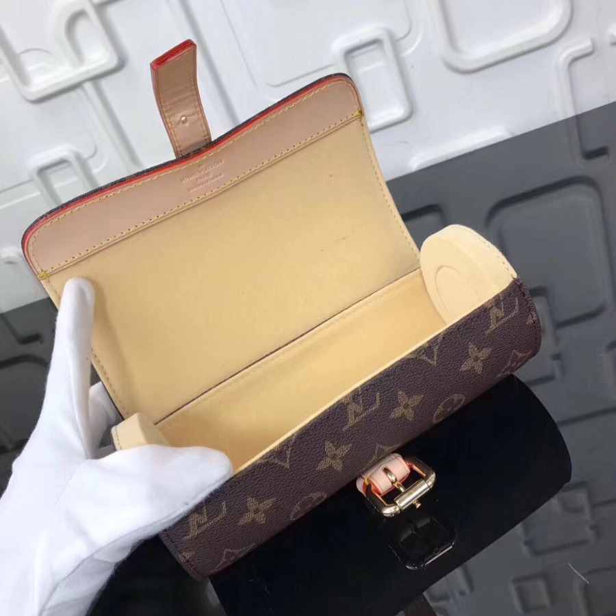 M47530, 3 WATCH CASE Monogram Canvas Travel, Louis Vuitton LV, 8.3 x 4 x 3.6 inches