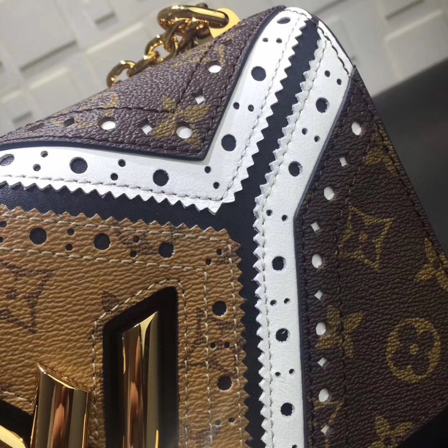 M44214, LOUIS VUITTON LV, Twist MM Monogram Reverse Canvas - Handbags