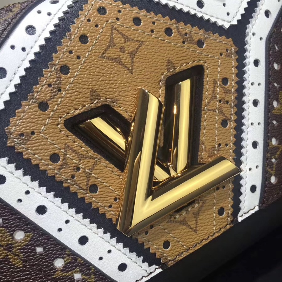 M44214, LOUIS VUITTON LV, Twist MM Monogram Reverse Canvas - Handbags