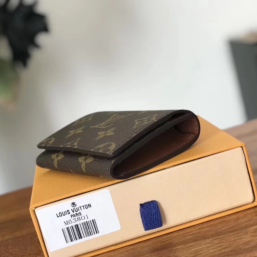 M63801, Louis Vuitton LV, ENVELOPPE CARTE DE VISITE, Monogram Canvas