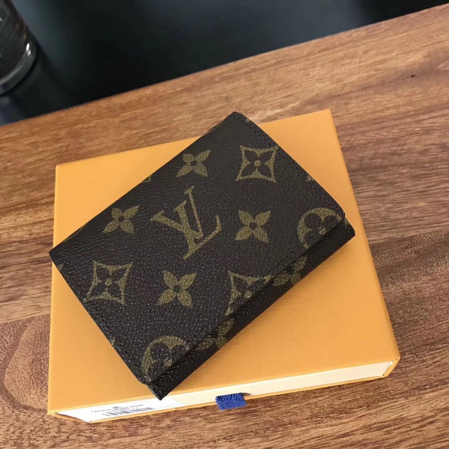 M63801, Louis Vuitton LV, ENVELOPPE CARTE DE VISITE, Monogram Canvas