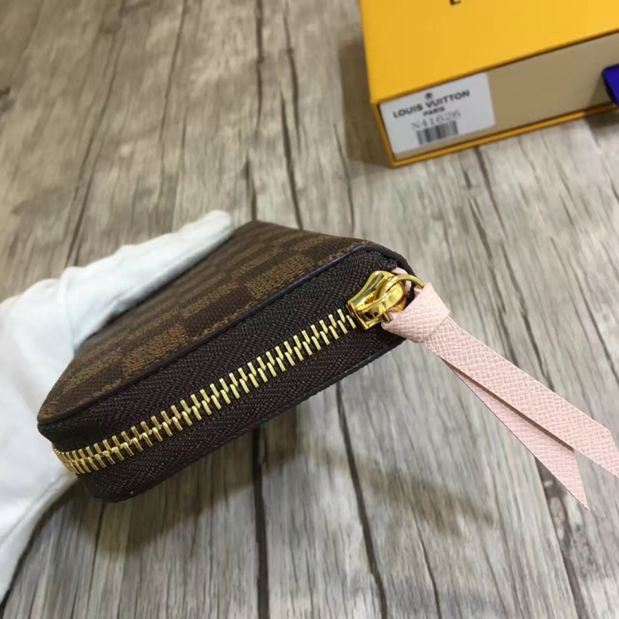 N41626, Louis Vuitton LV, CLÉMENCE WALLET Damier Ebene