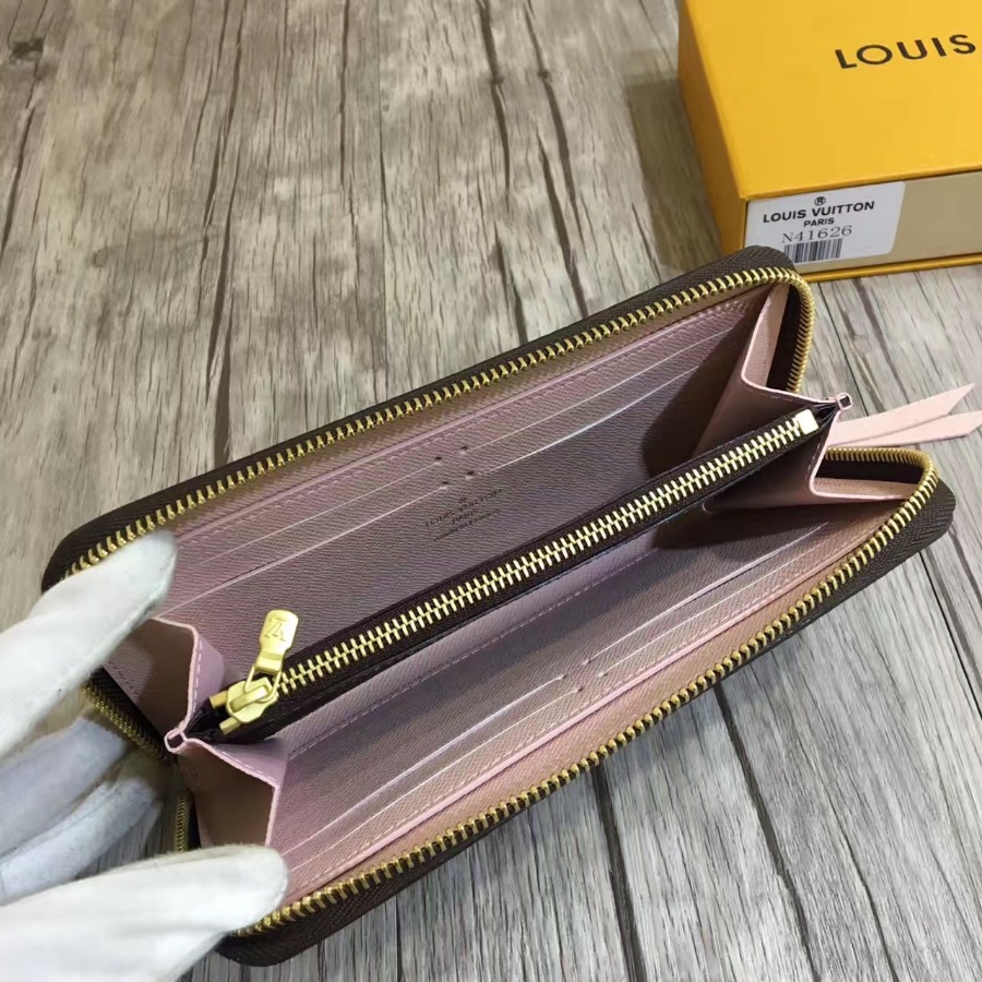 N41626, Louis Vuitton LV, CLÉMENCE WALLET Damier Ebene